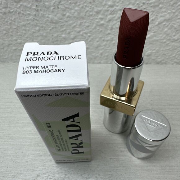 Prada Monochrome Hyper Matte B03 Mahogany Refillable Lipstick - Picture 3 of 3